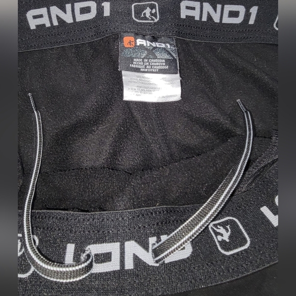 And 1 Black Sweatpants with Elastic Waistband and Minimalist Design - Picture 3 of 11